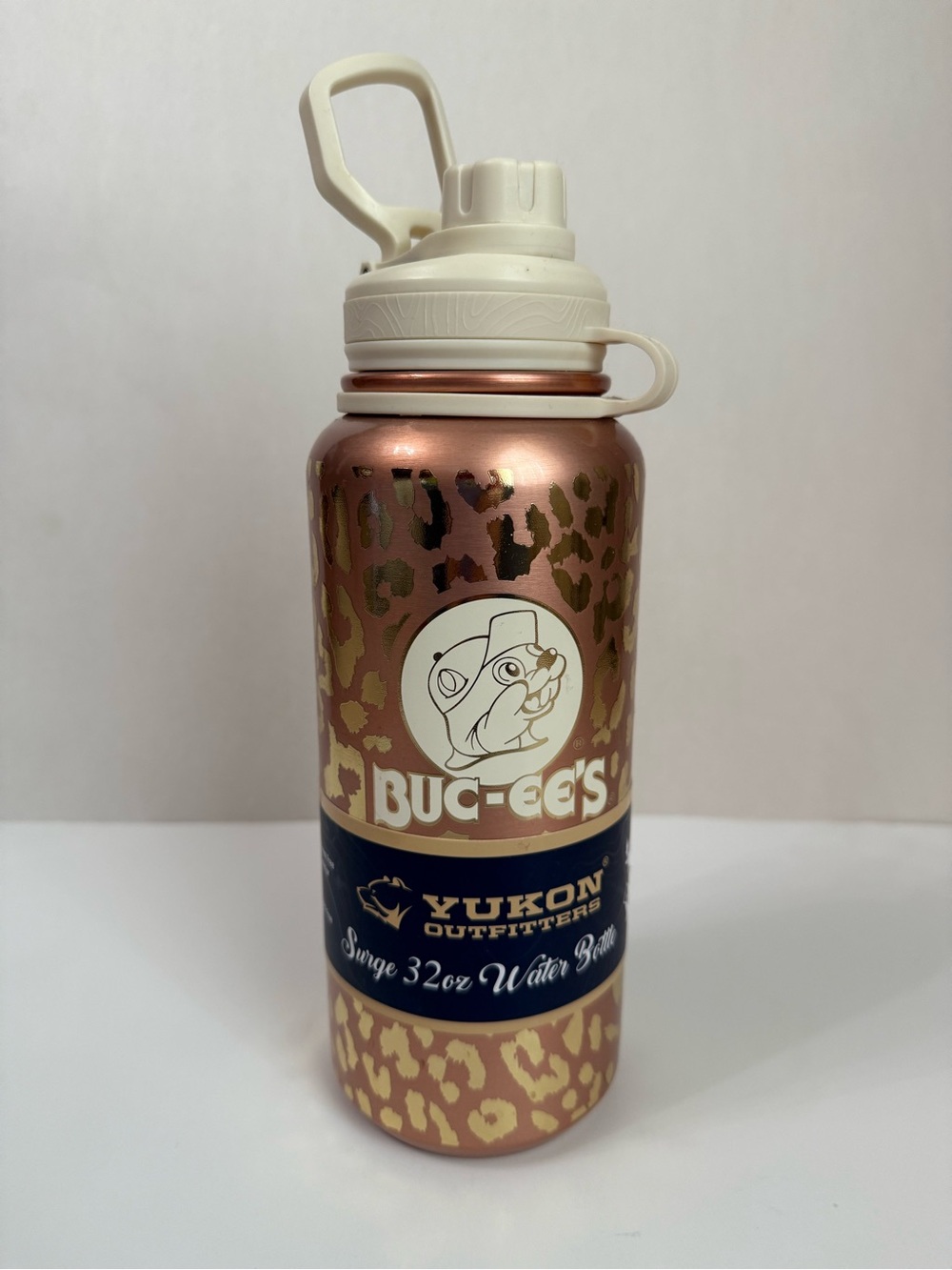 Buc-ee's Yukon Gold Leopard XXL - 32oz Water Bottle